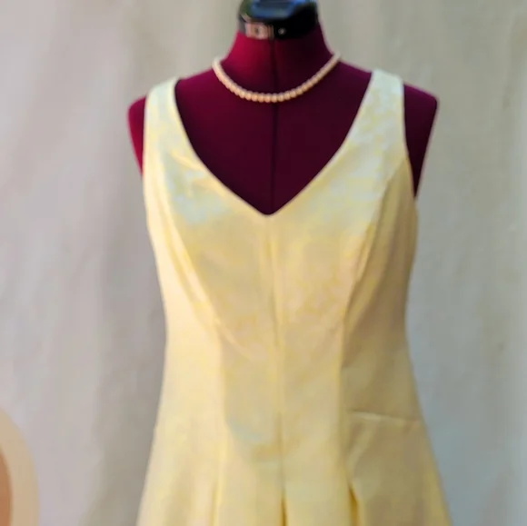 Evan Picone Dress Vtg Sz 2 Brocade Fit & Fare Classic Timeless Jacquard - Picture 2 of 16